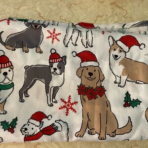 Christmas Holiday Dog Shower Curtain 72x72
